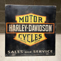 HARLEY DAVIDSON - 1919 - Vintage Antique Style Painted Wood Sign (24"x24")