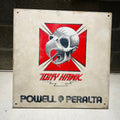 POWELL PERALTA - TONY HAWK - 1983 - Vintage Antique Style Painted Wood Sign (24"x24")