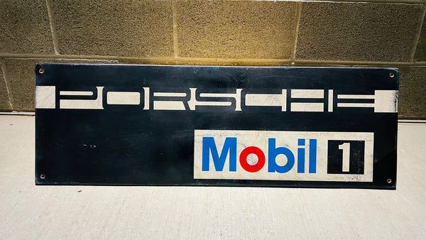 PORSCHE MOBIL 1 - 24 HEUR LE MANS - 1996 - Vintage Antique Style Painted Wood Sign (12"x36")