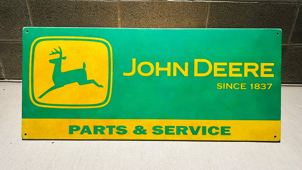 JOHN DEERE - 1968 - Vintage Antique Style Painted Wood Sign (18"x36")