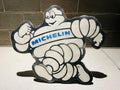 MICHELIN MAN - 1950 - Vintage Antique Style Painted Wood Sign