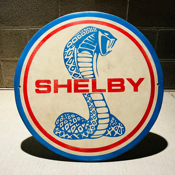 SHELBY COBRA - 1962 - Vintage Antique Style Painted Wood Sign (24"x24")