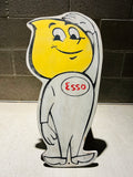 ESSO OIL MAN - Vintage Antique Style Painted Wood Sign