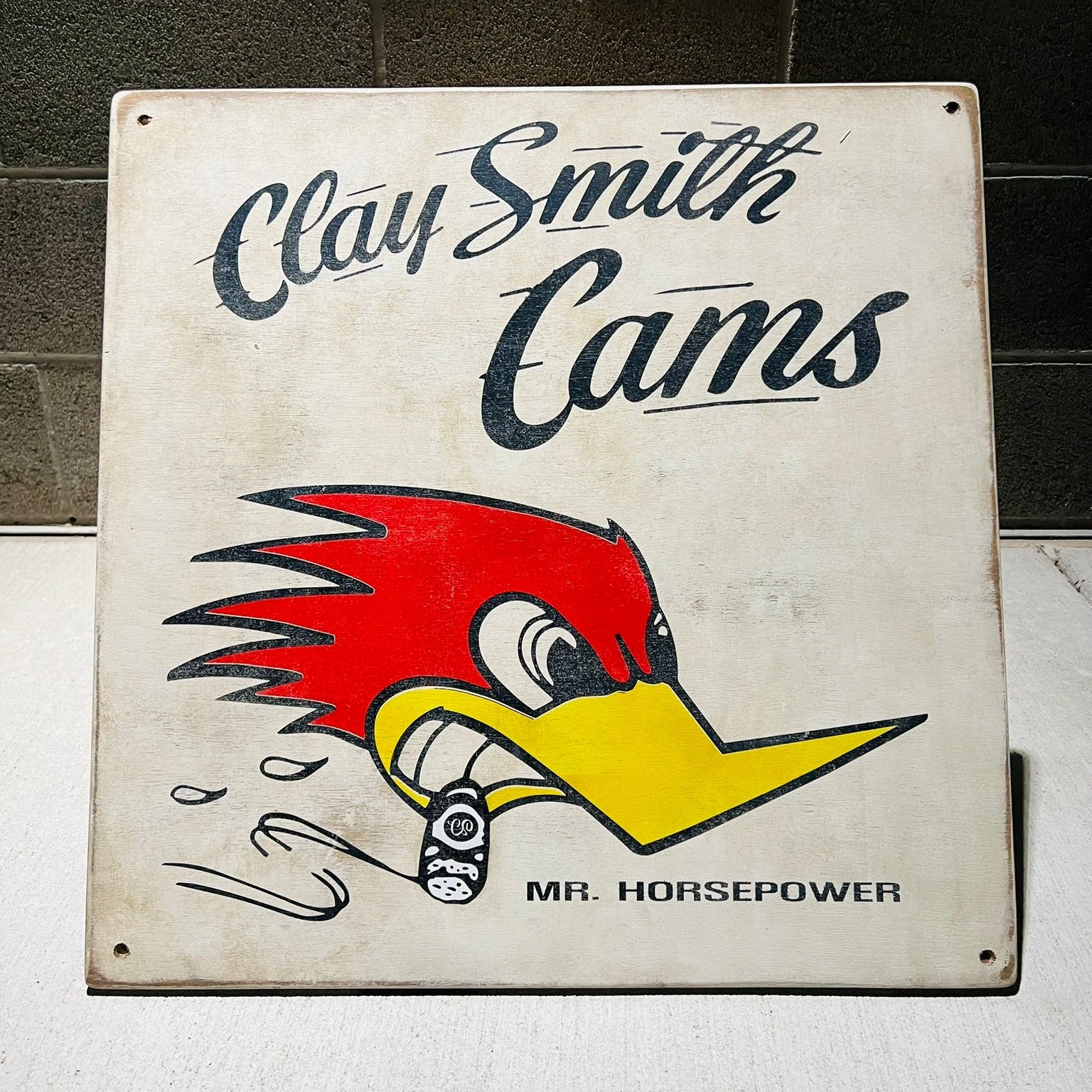 CLAY SMITH CAMS - Vintage Antique Style Painted Wood Sign (24x24")