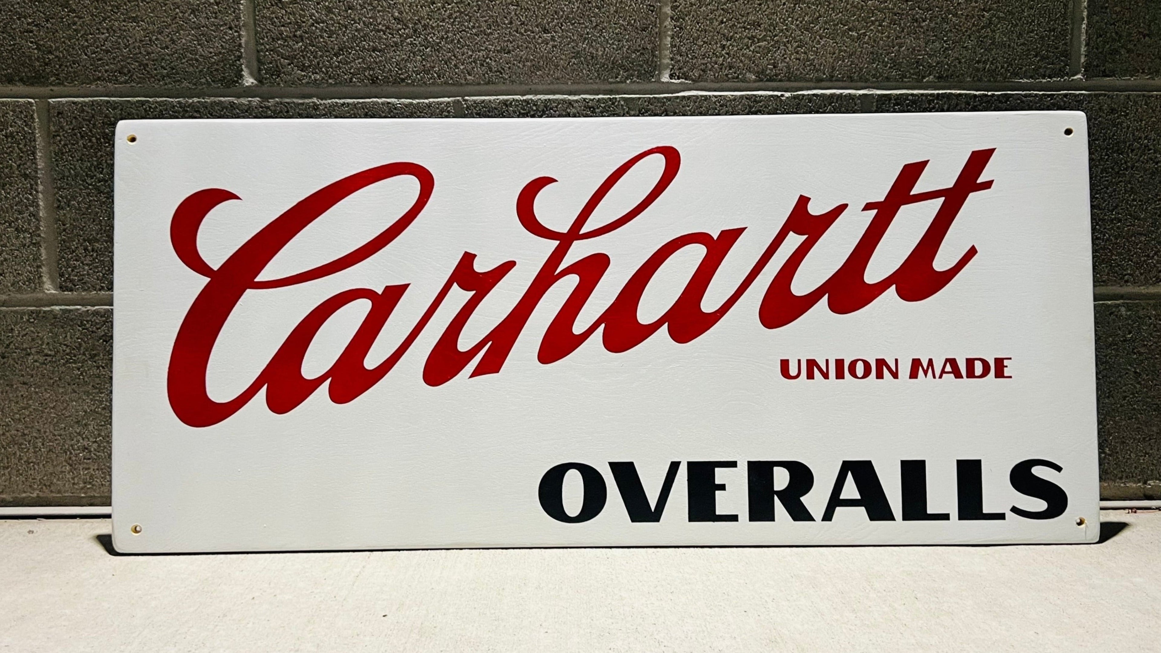 CARHARTT - Vintage Antique Style Painted Wood Sign (18"x36")