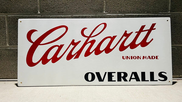 CARHARTT - Vintage Antique Style Painted Wood Sign (18"x36")